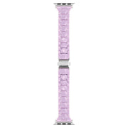 For Apple Watch 42mm / 41mm / 40mm / 38mm Small Waist Rhombus Three-bead Resin Watch Band(Purple)