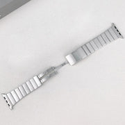 For Apple Watch 46mm / 49mm / 45mm / 44mm Single Bead Side-removable Stainless Steel Watch Band(Silver)