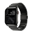 For Apple Watch 46mm / 49mm / 45mm / 44mm Norman Clasp One-Bead Stainless Steel Watch Band(Black) - Watch Bands by PMc TechLife | Online Shopping South Africa | PMc TechLife | Buy Now Pay Later Mobicred