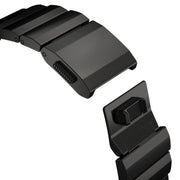 For Apple Watch 46mm / 49mm / 45mm / 44mm Norman Clasp One-Bead Stainless Steel Watch Band(Black)