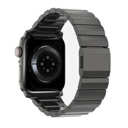 For Apple Watch 46mm / 49mm / 45mm / 44mm Norman Clasp One-Bead Stainless Steel Watch Band(Tin Color)