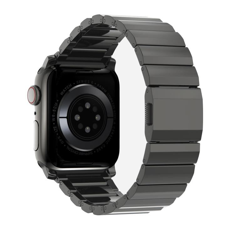 For Apple Watch 46mm / 49mm / 45mm / 44mm Norman Clasp One-Bead Stainless Steel Watch Band(Tin Color)