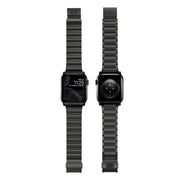 For Apple Watch 46mm / 49mm / 45mm / 44mm Norman Clasp One-Bead Stainless Steel Watch Band(Tin Color)
