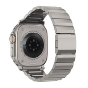 For Apple Watch 46mm / 49mm / 45mm / 44mm Norman Clasp One-Bead Stainless Steel Watch Band(Titanium)
