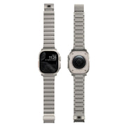For Apple Watch 46mm / 49mm / 45mm / 44mm Norman Clasp One-Bead Stainless Steel Watch Band(Titanium)