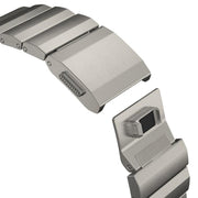 For Apple Watch 46mm / 49mm / 45mm / 44mm Norman Clasp One-Bead Stainless Steel Watch Band(Titanium)