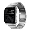 For Apple Watch 46mm / 49mm / 45mm / 44mm Norman Clasp One-Bead Stainless Steel Watch Band(Silver) - free shipping - PMc TechLife - Order now!