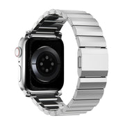 For Apple Watch 46mm / 49mm / 45mm / 44mm Norman Clasp One-Bead Stainless Steel Watch Band(Silver)