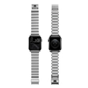 For Apple Watch 46mm / 49mm / 45mm / 44mm Norman Clasp One-Bead Stainless Steel Watch Band(Silver)