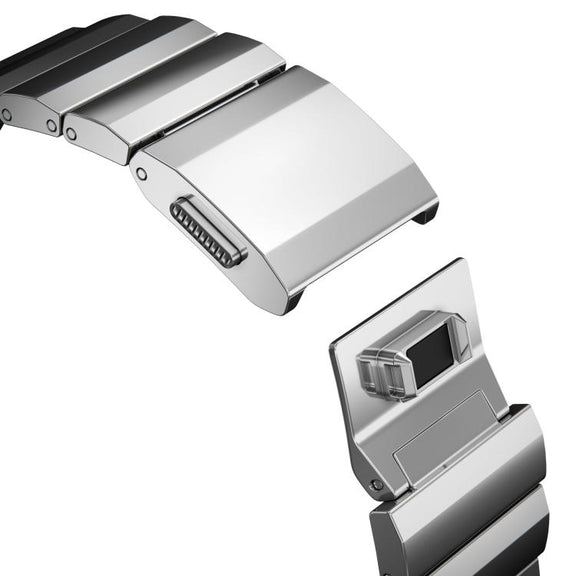 For Apple Watch 46mm / 49mm / 45mm / 44mm Norman Clasp One-Bead Stainless Steel Watch Band(Silver)
