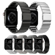 For Apple Watch 46mm / 49mm / 45mm / 44mm Norman Clasp One-Bead Stainless Steel Watch Band(Titanium)