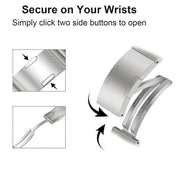 For Apple Watch 46mm / 49mm / 45mm / 44mm Integrated I-Shaped Quick Release Titanium Alloy Watch Band(Silver)