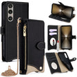 For Sony Xperia 1 VI Crossbody Chain Fishtail Litchi Leather Phone Case(Black) - Sony Cases by PMC TechLife | Online Shopping South Africa | PMC TechLife | Buy Now Pay Later Mobicred