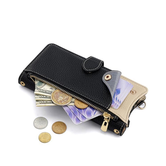 For Sony Xperia 1 VI Crossbody Chain Fishtail Litchi Leather Phone Case(Black)