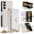 For Sony Xperia 1 VI Crossbody Chain Fishtail Litchi Leather Phone Case(White) - Sony Cases by PMC TechLife | Online Shopping South Africa | PMC TechLife | Buy Now Pay Later Mobicred