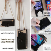 For Honor 200 Crossbody Chain Fishtail Litchi Leather Phone Case(Black)
