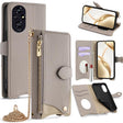 For Honor 200 Crossbody Chain Fishtail Litchi Leather Phone Case(Grey) - Honor Cases by PMC TechLife | Online Shopping South Africa | PMC TechLife | Buy Now Pay Later Mobicred