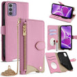For Nokia G42 / G310 Crossbody Chain Fishtail Litchi Leather Phone Case(Pink) - Nokia Cases by PMC TechLife | Online Shopping South Africa | PMC TechLife | Buy Now Pay Later Mobicred