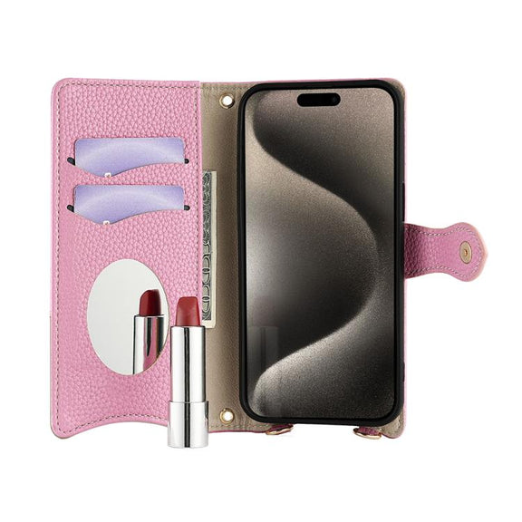 For Nokia G42 / G310 Crossbody Chain Fishtail Litchi Leather Phone Case(Pink)