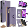 For Nokia G42 / G310 Crossbody Chain Fishtail Litchi Leather Phone Case(Purple) - Nokia Cases by PMC TechLife | Online Shopping South Africa | PMC TechLife | Buy Now Pay Later Mobicred