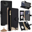For Sharp Aquos wish4 Crossbody Chain Fishtail Litchi Leather Phone Case(Black) - More Brand by PMC TechLife | Online Shopping South Africa | PMC TechLife | Buy Now Pay Later Mobicred
