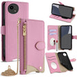 For Sharp Aquos wish4 Crossbody Chain Fishtail Litchi Leather Phone Case(Pink) - More Brand by PMC TechLife | Online Shopping South Africa | PMC TechLife | Buy Now Pay Later Mobicred