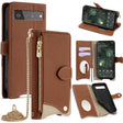 For Google Pixel 6 Pro Crossbody Chain Fishtail Litchi Leather Phone Case(Brown) - Google Cases by PMC TechLife | Online Shopping South Africa | PMC TechLife | Buy Now Pay Later Mobicred