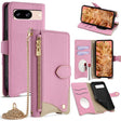 For Google Pixel 8 Crossbody Chain Fishtail Litchi Leather Phone Case(Pink) - Google Cases by PMC TechLife | Online Shopping South Africa | PMC TechLife | Buy Now Pay Later Mobicred