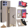 For Motorola Edge 50 Pro Crossbody Chain Fishtail Litchi Leather Phone Case(Grey) - Motorola Cases by PMC TechLife | Online Shopping South Africa | PMC TechLife | Buy Now Pay Later Mobicred