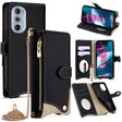 For Motorola Edge+ 2022 / Edge 30 Pro Crossbody Chain Fishtail Litchi Leather Phone Case(Black) - Motorola Cases by PMC TechLife | Online Shopping South Africa | PMC TechLife | Buy Now Pay Later Mobicred