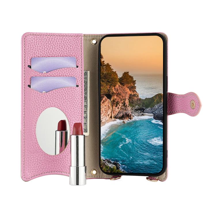 For Motorola Edge+ 2022 / Edge 30 Pro Crossbody Chain Fishtail Litchi Leather Phone Case(Pink)
