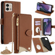 For Motorola Moto G Stylus 5G 2023 Crossbody Chain Fishtail Litchi Leather Phone Case(Brown) - Motorola Cases by PMC TechLife | Online Shopping South Africa | PMC TechLife | Buy Now Pay Later Mobicred