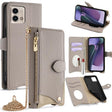 For Motorola Moto G Stylus 5G 2023 Crossbody Chain Fishtail Litchi Leather Phone Case(Grey) - Motorola Cases by PMC TechLife | Online Shopping South Africa | PMC TechLife | Buy Now Pay Later Mobicred