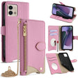 For Motorola Moto G Stylus 5G 2023 Crossbody Chain Fishtail Litchi Leather Phone Case(Pink) - free shipping - PMC TechLife - Order now!