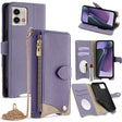 For Motorola Moto G Stylus 5G 2023 Crossbody Chain Fishtail Litchi Leather Phone Case(Purple) - Motorola Cases by PMC TechLife | Online Shopping South Africa | PMC TechLife | Buy Now Pay Later Mobicred