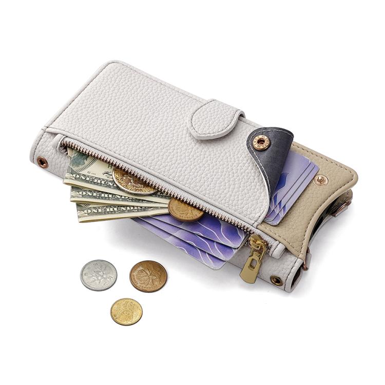 For Motorola Moto G Stylus 5G 2024 Crossbody Chain Fishtail Litchi Leather Phone Case(White)