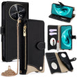 For Huawei nova 12i / Enjoy 70 Pro Crossbody Chain Fishtail Litchi Leather Phone Case(Black) - Huawei Cases by PMC TechLife | Online Shopping South Africa | PMC TechLife | Buy Now Pay Later Mobicred