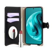 For Huawei nova 12i / Enjoy 70 Pro Crossbody Chain Fishtail Litchi Leather Phone Case(Black)
