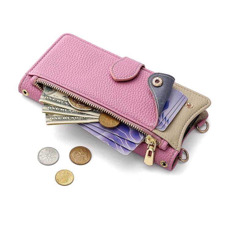 For Huawei Pura 70 Crossbody Chain Fishtail Litchi Leather Phone Case(Pink)