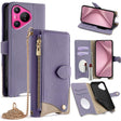 For Huawei Pura 70 Crossbody Chain Fishtail Litchi Leather Phone Case(Purple) - Huawei Cases by PMC TechLife | Online Shopping South Africa | PMC TechLife | Buy Now Pay Later Mobicred