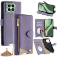 For OnePlus Ace 3 Pro Crossbody Chain Fishtail Litchi Leather Phone Case(Purple) - OnePlus Cases by PMC TechLife | Online Shopping South Africa | PMC TechLife | Buy Now Pay Later Mobicred