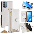 For OnePlus Nord N200 5G Crossbody Chain Fishtail Litchi Leather Phone Case(White) - free shipping - PMC TechLife - Order now!