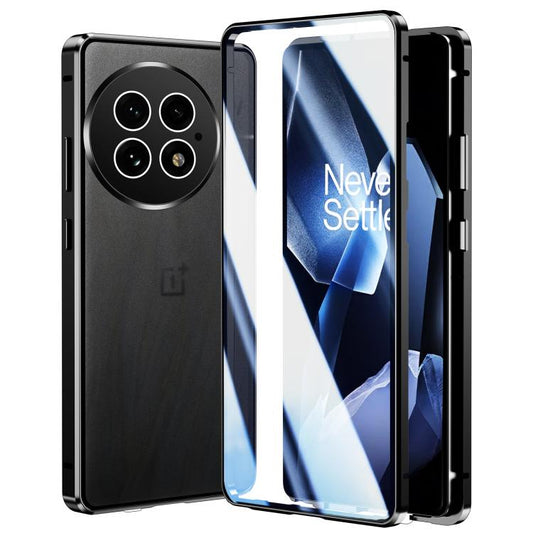 For OnePlus 13 Magnetic HD Tempered Glass Phone Case(Black) - free shipping - PMC Jewellery - Order now!