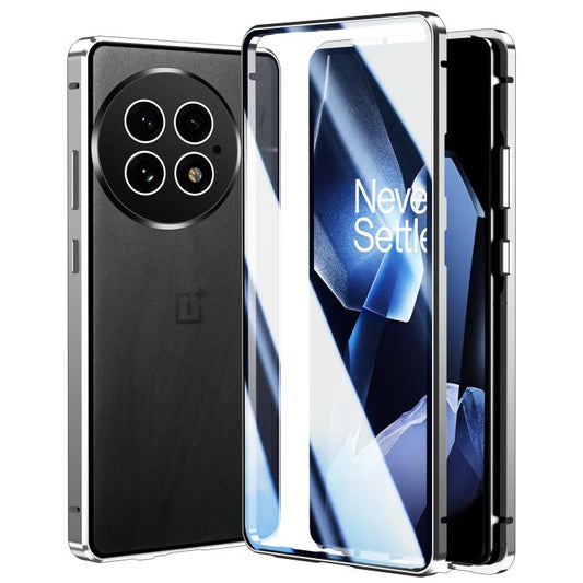 For OnePlus 13 Magnetic HD Tempered Glass Phone Case(Silver) - OnePlus Cases by PMC Jewellery | Online Shopping South Africa | PMC Jewellery | Buy Now Pay Later Mobicred