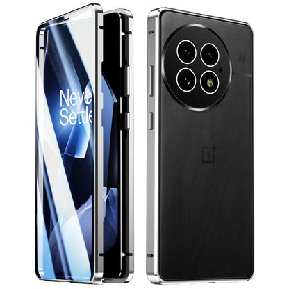 For OnePlus 13 Magnetic HD Tempered Glass Phone Case(Silver) - OnePlus Cases by PMC Jewellery | Online Shopping South Africa | PMC Jewellery | Buy Now Pay Later Mobicred