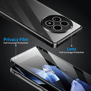 For OnePlus 13 Magnetic HD Tempered Glass Phone Case(Black)