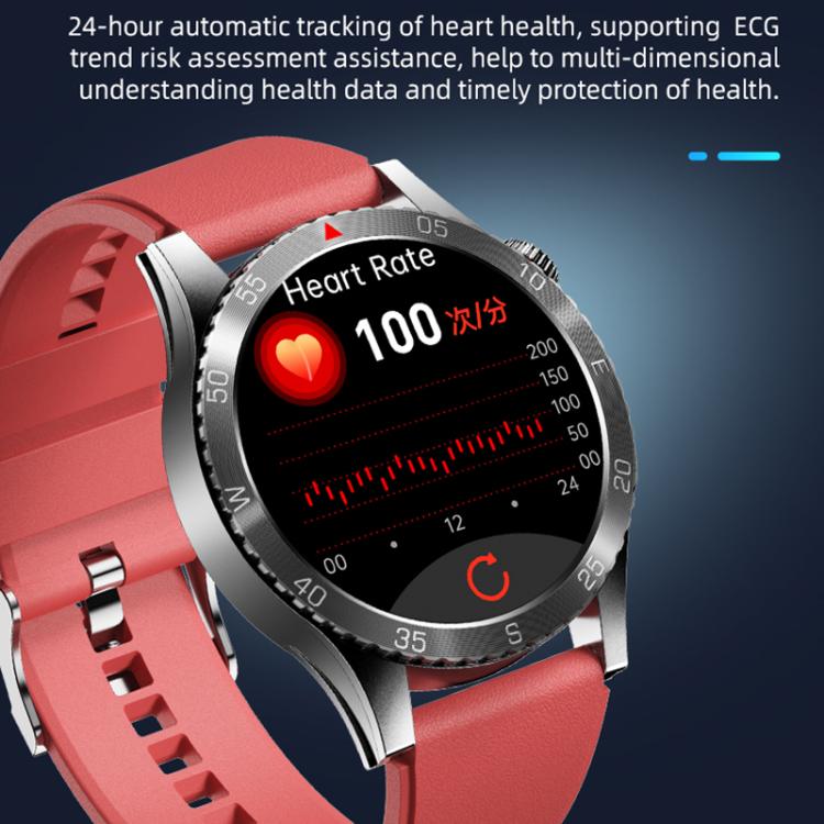 H9 1.43 inch Silicone Strap ECG Smart Watch Supports Bluetooth Calls/Smart Voice Assistant(Red) - free shipping - PMC TechLife - Order now!