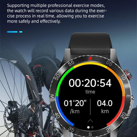H9 1.43 inch Silicone Strap ECG Smart Watch Supports Bluetooth Calls/Smart Voice Assistant(Black)