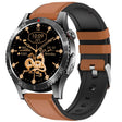 H9 1.43 inch Leather Strap ECG Smart Watch Supports Bluetooth Calls/Smart Voice Assistant(Brown) - free shipping - PMC TechLife - Order now!