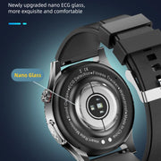 H9 1.43 inch Leather Strap ECG Smart Watch Supports Bluetooth Calls/Smart Voice Assistant(Brown)